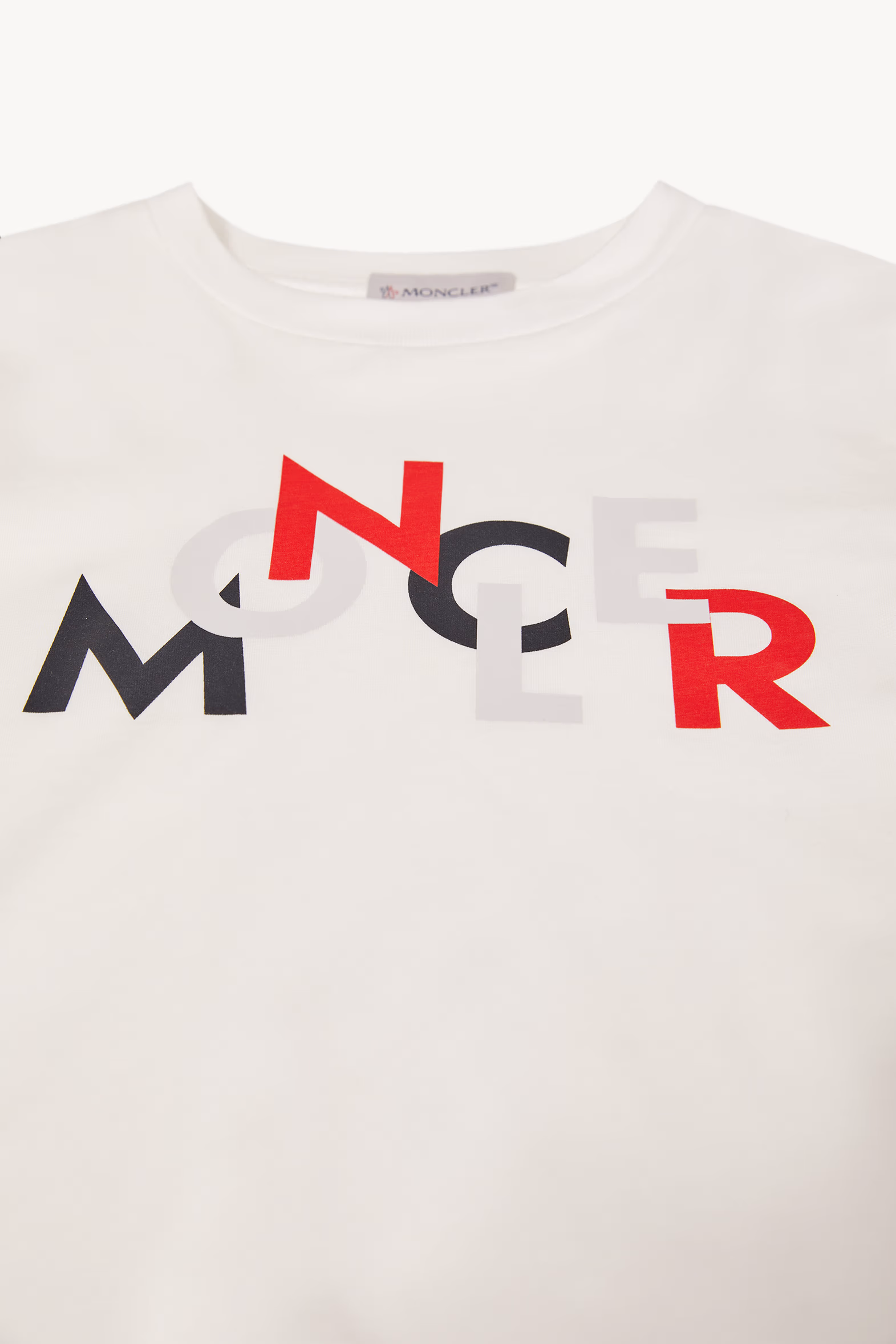 Logo Long Sleeve Cotton T-Shirt Boy White Moncler 2